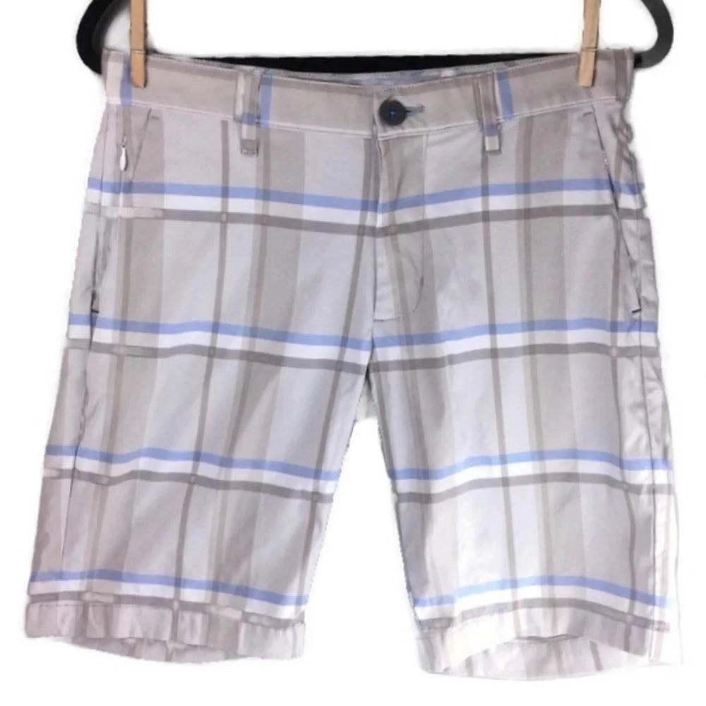 Tommy Bahama Chip Shot Plaid 10” Stretch Performance Golf Shorts Size 30